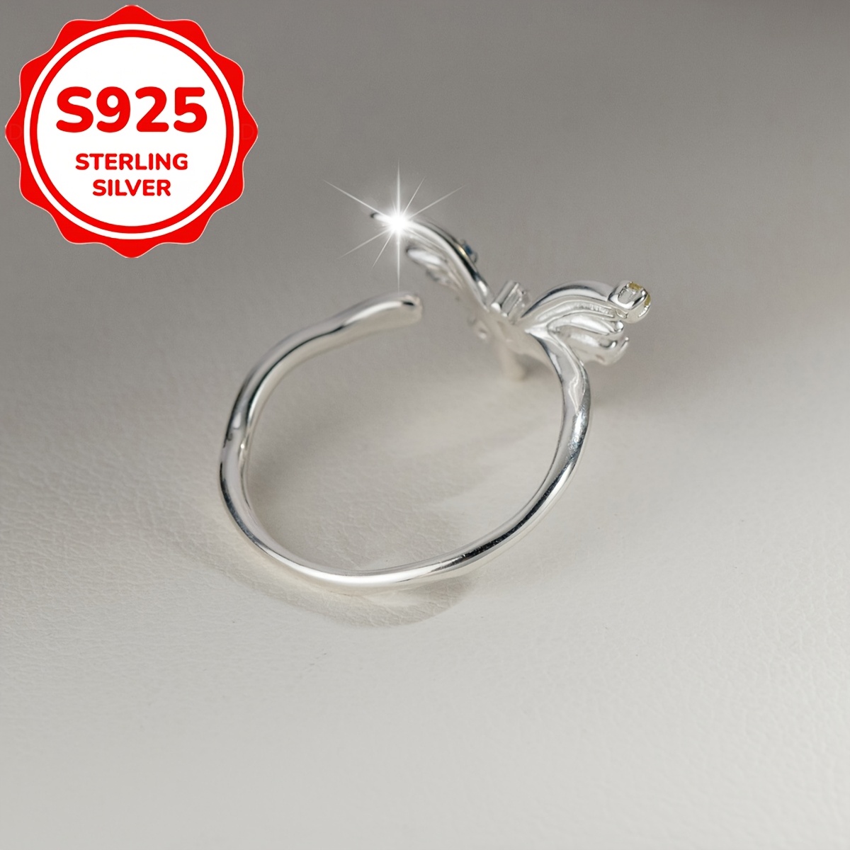 Women's 3D Butterfly Ring, Exquisite Synthetic Zirconia